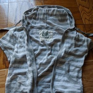 Girl's short sleeve zip up hoodie